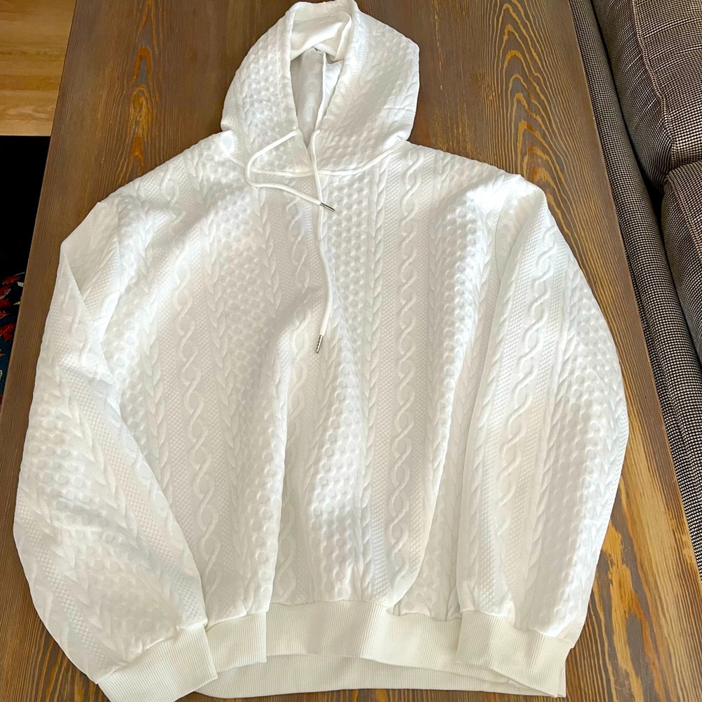 Cable knit 2x women’s hoodie